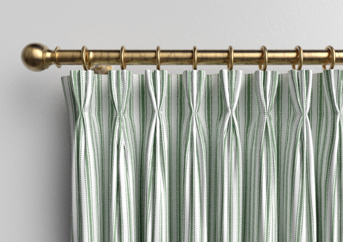 Lace Stripes, Emerald - Made to Measure Curtains - Image 11